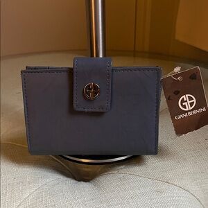 Giani Bernini Nautical Blue/Chambray Soft Pebble Leather Woman’s Wallet